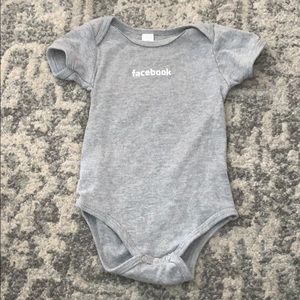 Facebook Grey Onesie 3-6M